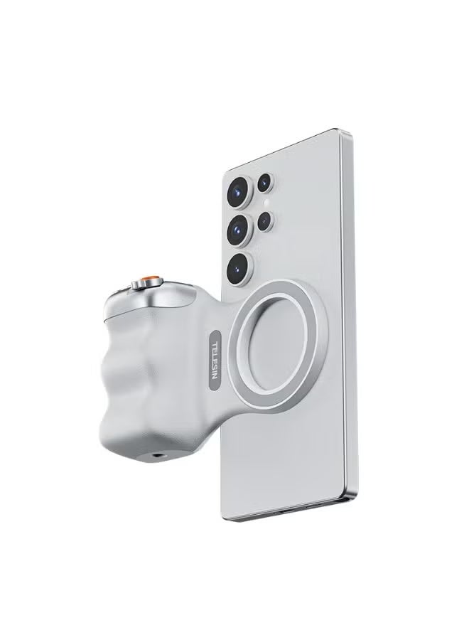 TELESIN حامل كاميرا الهاتف مع قبضة يد مغناطيسية لتصوير الهاتف الذكي، مثبت يدوي مريح بيد واحدة مع قاعدة مغناطيسية قوية، مقبض مضاد للانزلاق لتسجيل الفيديو، التصوير الفوتوغرافي وإنشاء المحتوى - Image 3